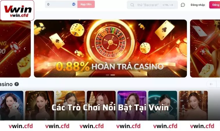 Các trò chơi nổi bật mà giới thiệu VWIN đưa tới người chơi
