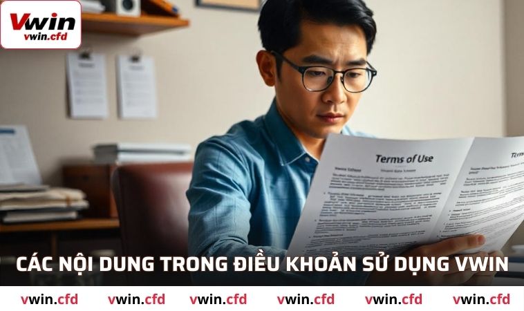 Các nội dung trong điều khoản sử dụng VWIN
